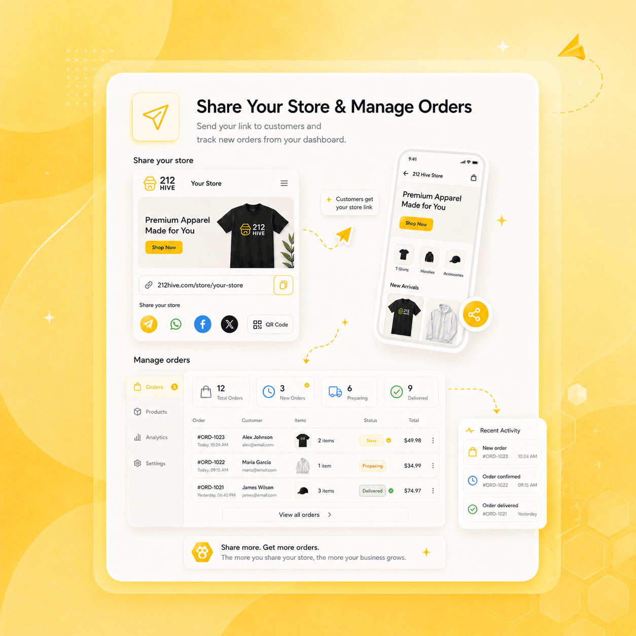 Share Your Store & Manage Orders
